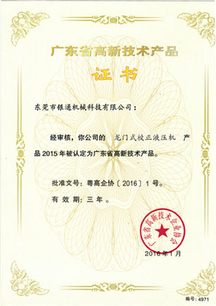 高新技術(shù)-龍門式校正液壓機(jī)